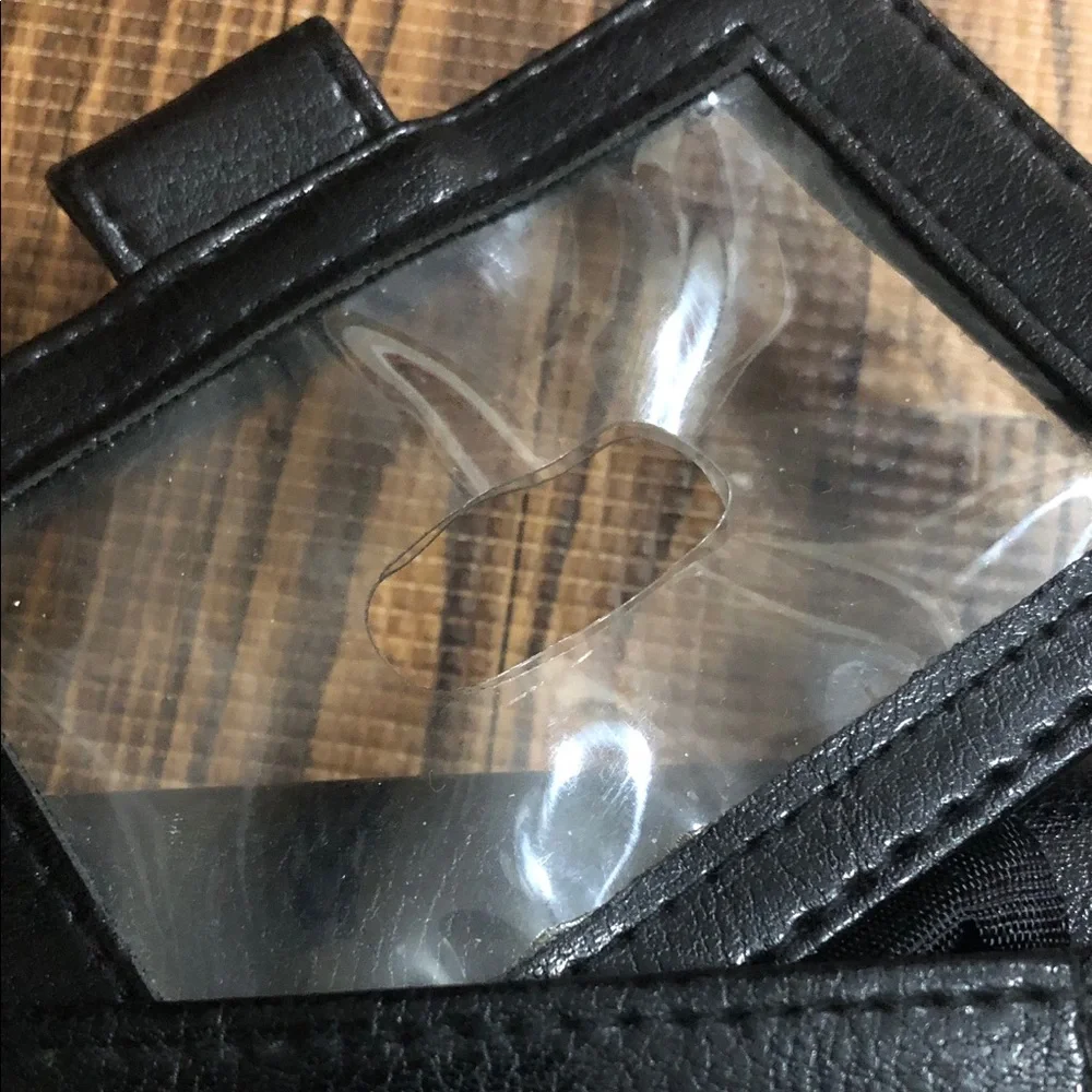 Black Women's Wallet Organizer  with Snap Closure